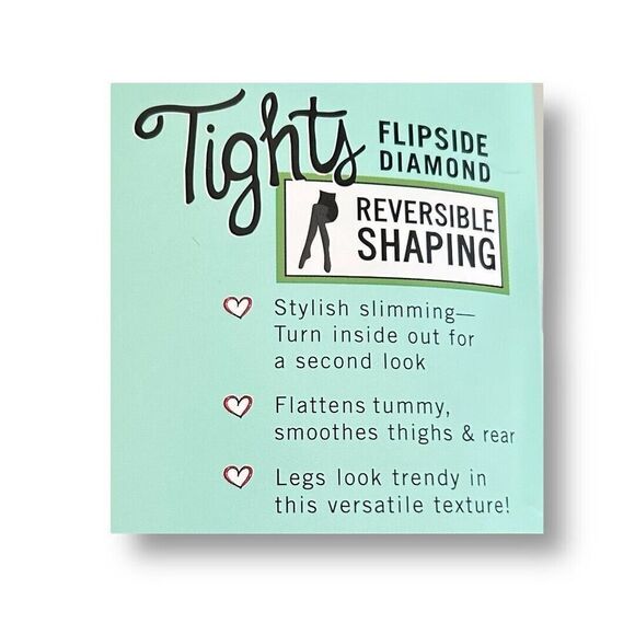 Love Your Assets by Spanx 5 Reversible Shaping Tights Black Diamond Flipside - Picture 4 of 8